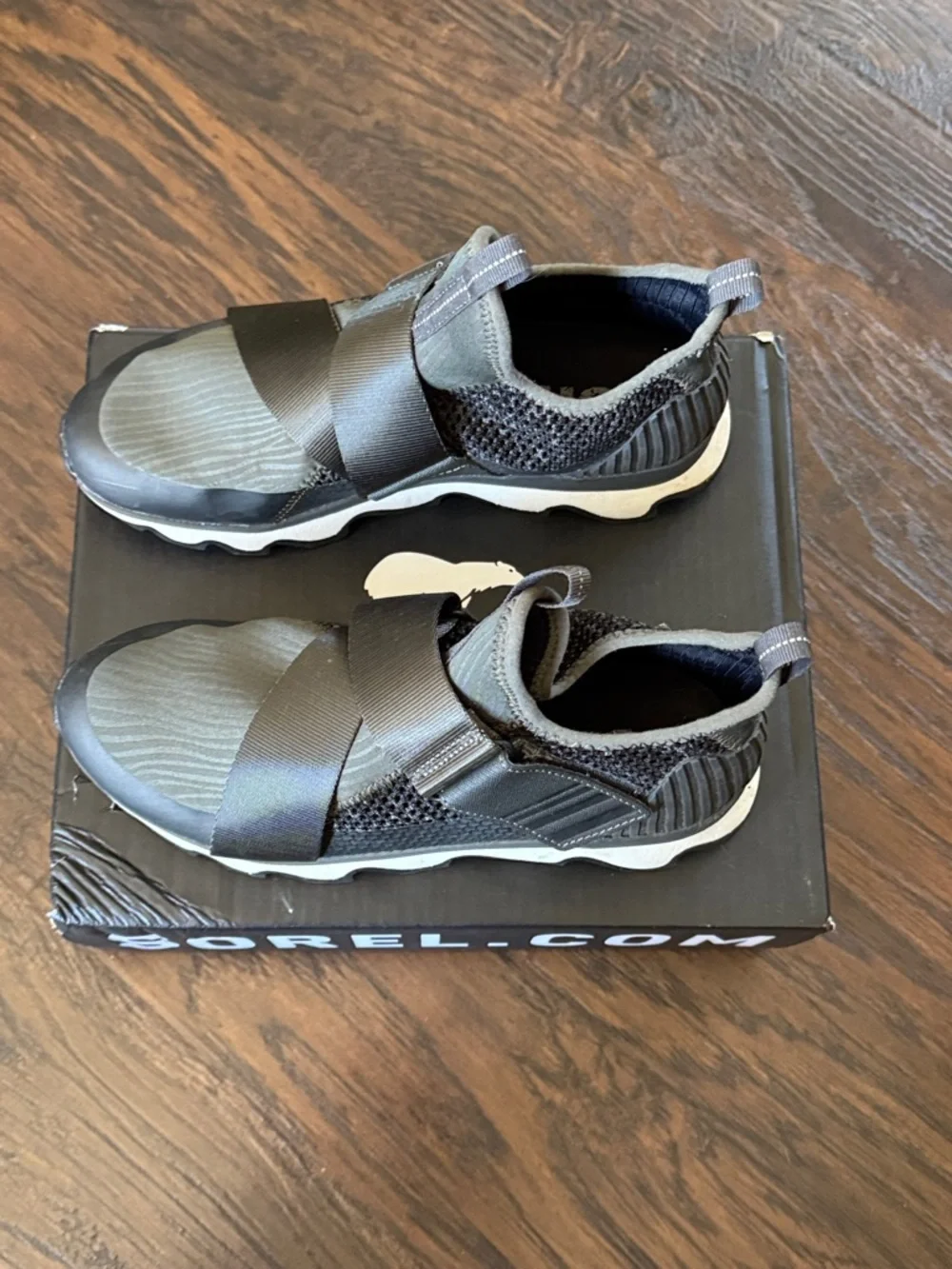 Sorel Women's Slip-On Knit Sneaker in Black and Gray - Picture 5 of 16